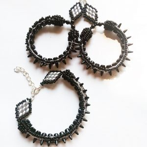 Let’s Rock Black silver Gothic Jewelry set