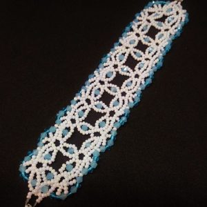 Lace bracelet with crystals