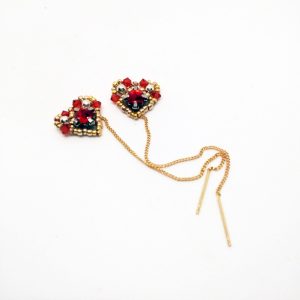 Heart crystal earrings