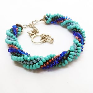 Mentos green and blue swirl bracelet